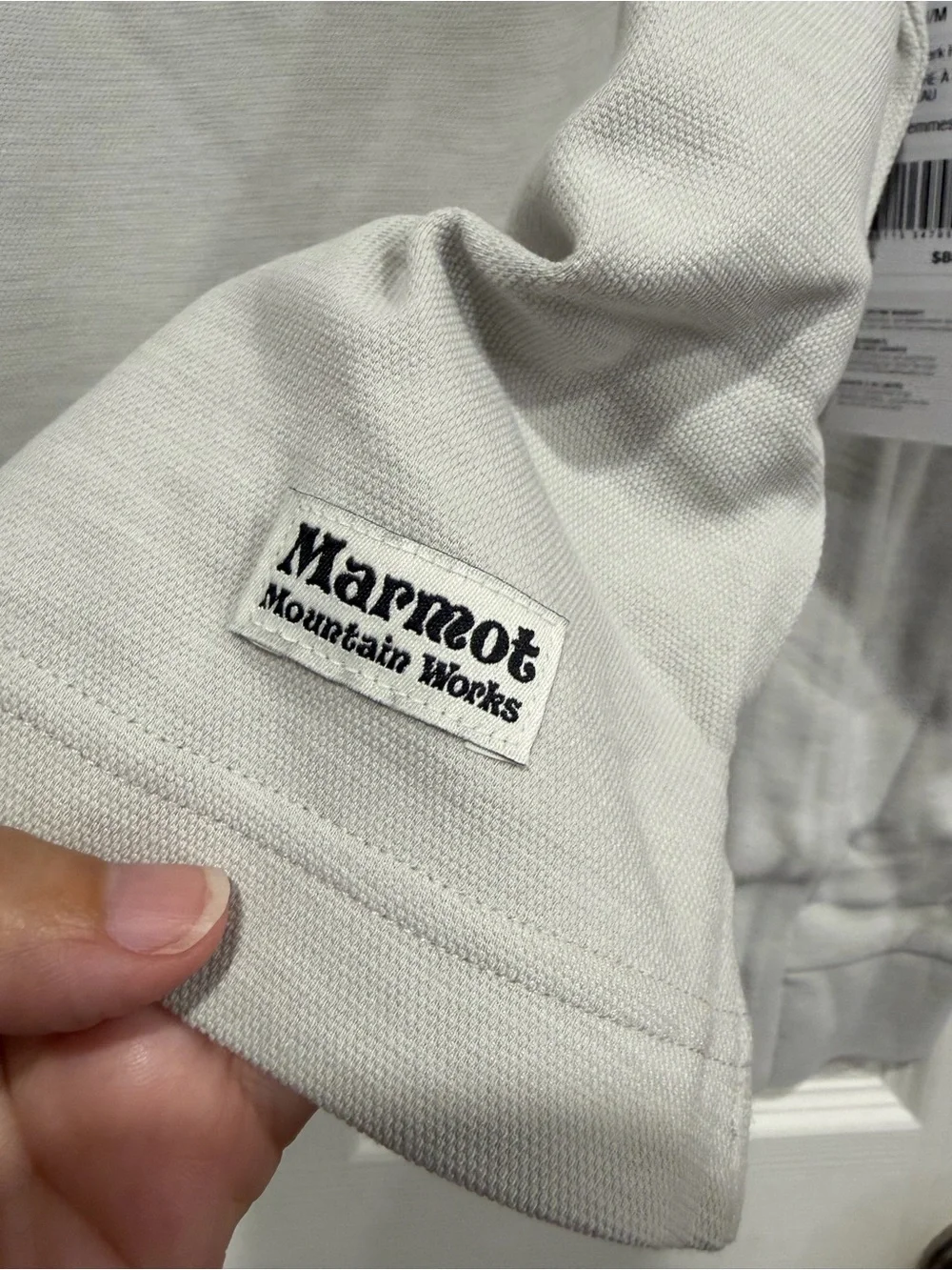 Marmot Women's Medium Redwood Pullover Shirt Zip Neck Long Sleeve Birch NWT
